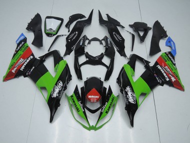 Carenagem ZX6R 13-18 - Preto Verde Vermelhocard