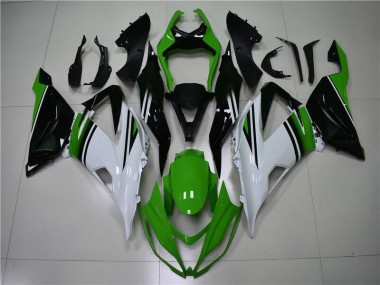 Carenagem ZX6R 13-18 - Verde Branco Preto