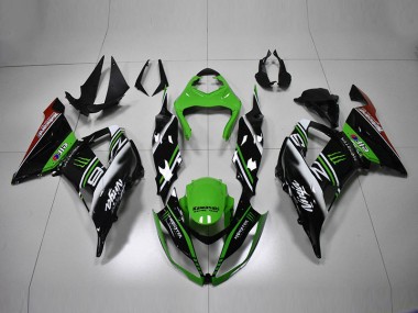 Carenagem ZX6R 13-18 - Verde Preto Branco