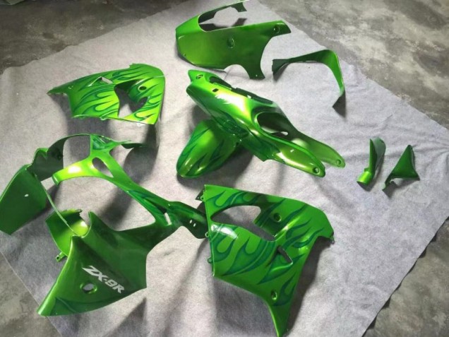Carenagem ZX9R 00-01 - Verde Verde Chama Carenagem ZX9R 00-01 - Verde Verde Chama