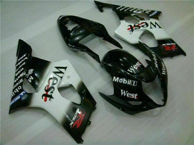 Carroçaria GSXR 1000 K3 03-04 - Branco Preto Carroçaria GSXR 1000 K3 03-04 - Branco Preto