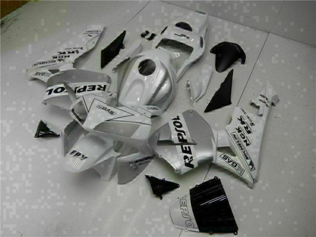 Injeção Kit Carenagem CBR 600RR 03-04 - Branco Repsol Injeção Kit Carenagem CBR 600RR 03-04 - Branco Repsol