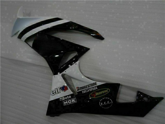 Injeção Kit Carenagem ZX6R 09-12 - Preto Branco 3M Touch4 Injeção Kit Carenagem ZX6R 09-12 - Preto Branco 3M Touch4