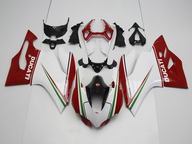 Injeção Kits Carenagem Ducati 1199 11-14 - Branco Vermelho Injeção Kits Carenagem Ducati 1199 11-14 - Branco Vermelho