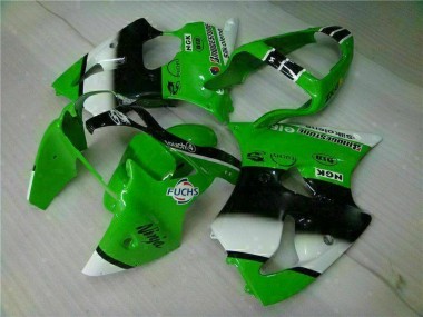 Injeção Kits Carenagem ZX6R 00-02 - Verde Preto