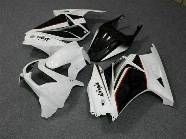 Kit Carenagem EX250 08-12 - Branco Preto Ninja Kit Carenagem EX250 08-12 - Branco Preto Ninja