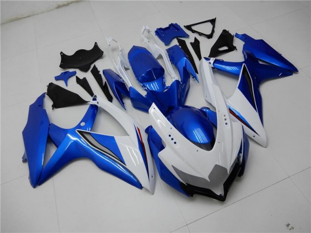 Kit Carenagem GSXR 600 / 750 K8 08-10 - Branco Azul Kit Carenagem GSXR 600 / 750 K8 08-10 - Branco Azul