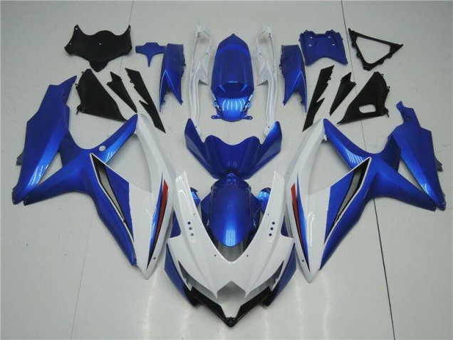 Kit Carenagem GSXR 600 / 750 K8 08-10 - Branco Azul Kit Carenagem GSXR 600 / 750 K8 08-10 - Branco Azul