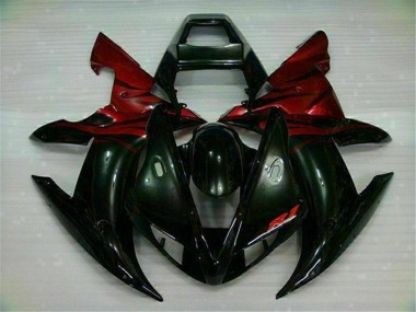 Kit Carenagem R1 02-03 - Preto Vermelho