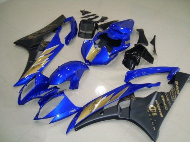 Kit Carenagem R6 06-07 - Preto Azul & Ouro Adesivo