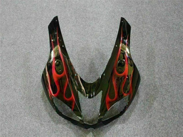Kit Carenagem ZX6R 07-08 - Preto Vermelho Chama Kit Carenagem ZX6R 07-08 - Preto Vermelho Chama