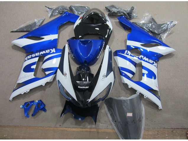 Kit Completo Carenagem ZX6R 05-06 - Azul Branco Kit Completo Carenagem ZX6R 05-06 - Azul Branco