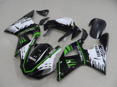 Kits Carenagem R1 00-01 - Preto Branco Verde Monster