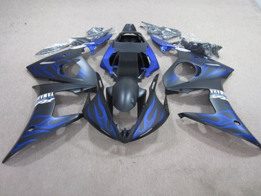 Kits Carenagem R6 03-05 - Preto Azul Chama