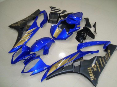 Kits Carenagem R6 06-07 - Preto Azul & Ouro Adesivo