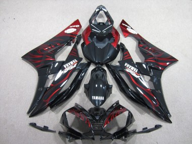 Kits Carenagem R6 06-07 - Preto Vermelho Chama
