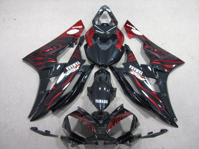Kits Carenagem R6 06-07 - Preto Vermelho Chama