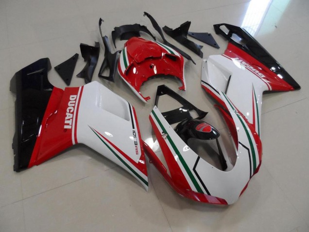 Kits Completo Carenagem Ducati 848 1098 1198 07-14 - Vermelho Branco