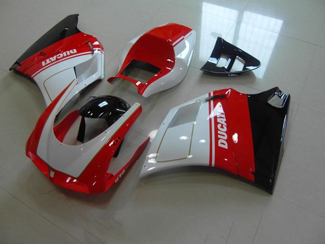 Plástico Ducati 748 916 996 996S 93-05 - Vermelho Branco Plástico Ducati 748 916 996 996S 93-05 - Vermelho Branco
