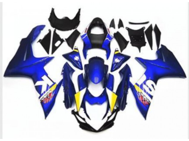 Plástico GSXR 600 / 750 K11 11-21 - Azul Branco Plástico GSXR 600 / 750 K11 11-21 - Azul Branco