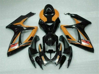 Plástico GSXR 600 / 750 K6 06-07 - Preto Laranja