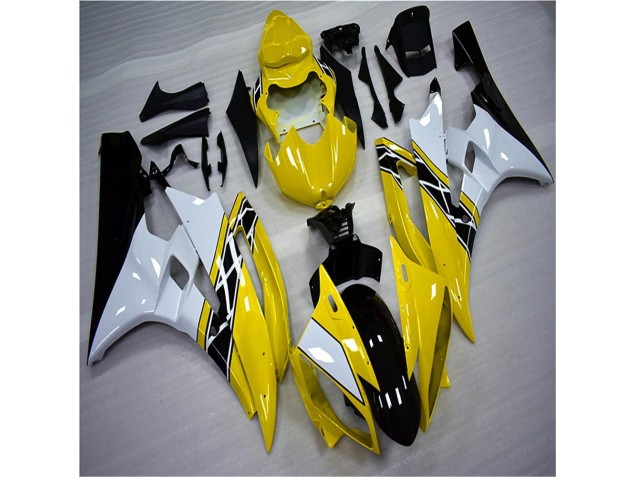 Plástico R6 06-07 - Amarelo Branco Preto Plástico R6 06-07 - Amarelo Branco Preto
