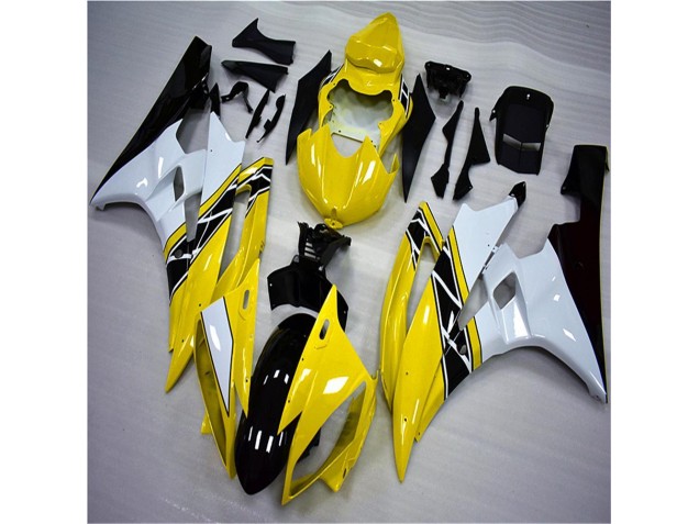 Plástico R6 06-07 - Amarelo Branco Preto Plástico R6 06-07 - Amarelo Branco Preto