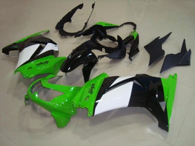 Plástico ZX 250R 08-12 - Verde Branco Preto