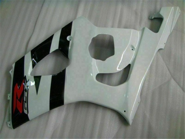 Plásticos GSXR 1000 K3 03-04 - Branco Preto Plásticos GSXR 1000 K3 03-04 - Branco Preto
