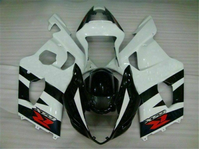 Plásticos GSXR 1000 K3 03-04 - Branco Preto Plásticos GSXR 1000 K3 03-04 - Branco Preto