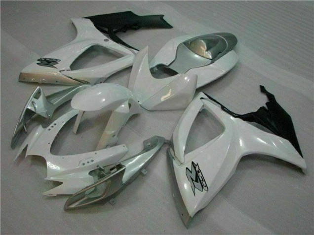 Plásticos GSXR 600 / 750 K6 06-07 - Branco Prata Plásticos GSXR 600 / 750 K6 06-07 - Branco Prata