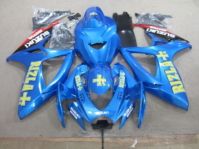 Plásticos GSXR 750 K6 06-07 - Azul Amarelo Rizla Plásticos GSXR 750 K6 06-07 - Azul Amarelo Rizla